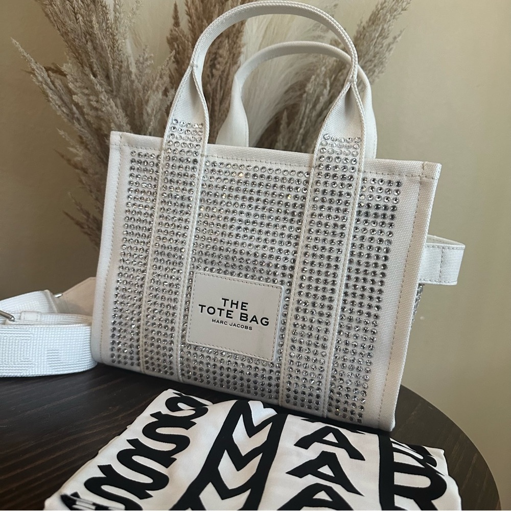 Marc Jacobs THE CRYSTAL CANVAS CROSSBODY TOTE BAG